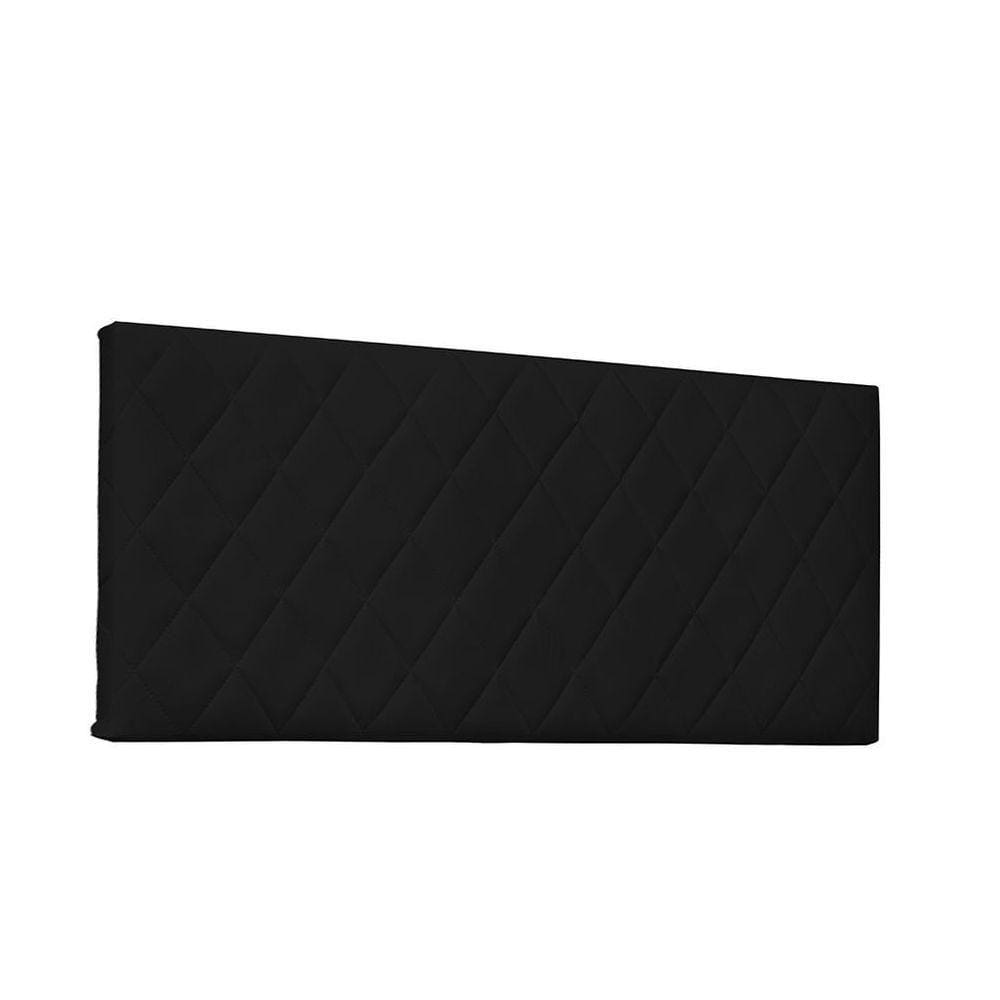 Cabeceira Painel Dubai Casal 140cm Corino Preto