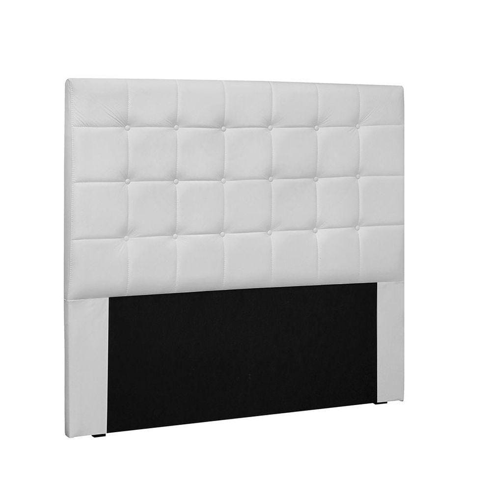 Cabeceira Verona Cama Box Queen 160 Cm Corino Branco