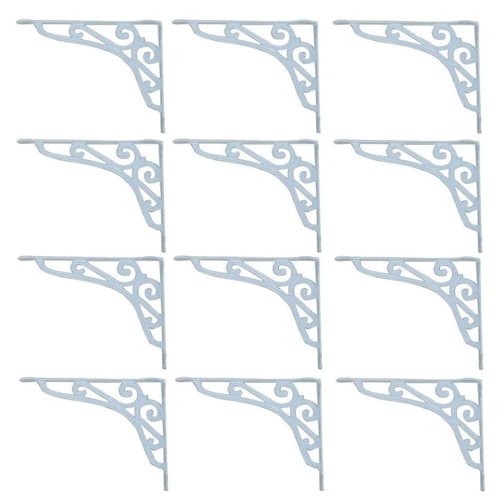 Kit 12 Cantoneiras Brancas Suporte Parede Prateleira 15X20Cm