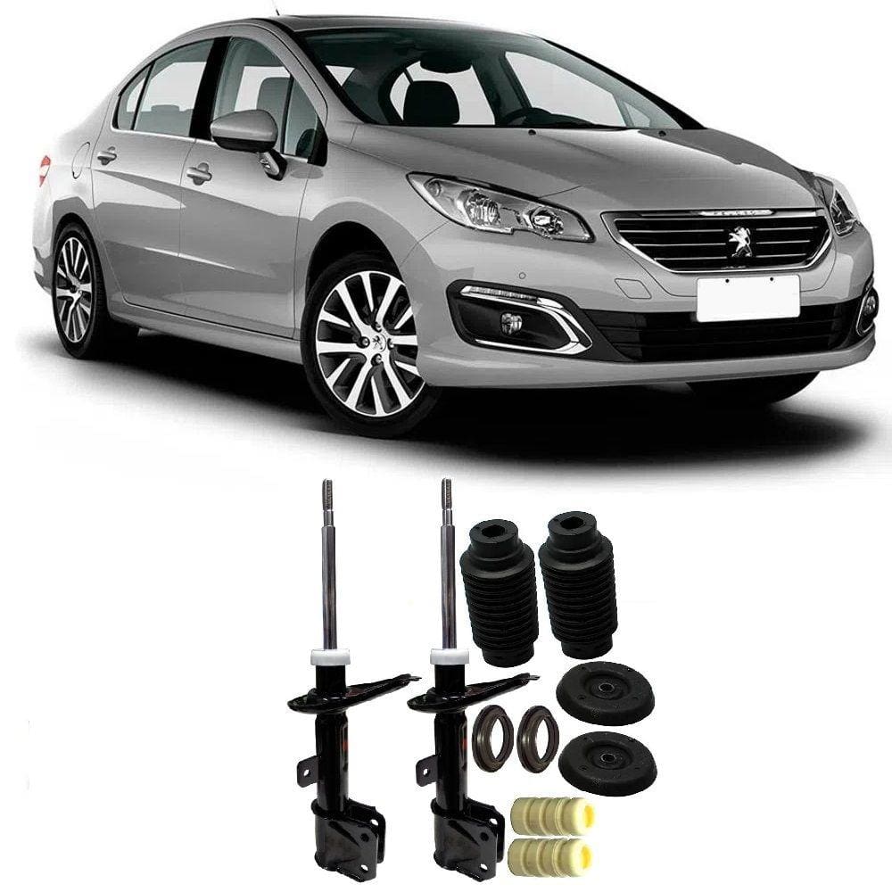 Amortecedor + Kit Batente Peugeot 408 Dianteiro 2011 Até 2019 O Par