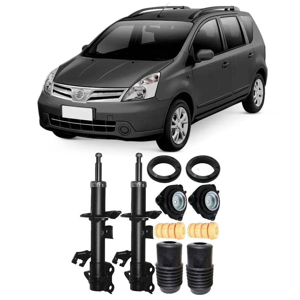 Amortecedor + Kit Batente Nissan Livina Dianteiro 2007 Até 2014 O Par
