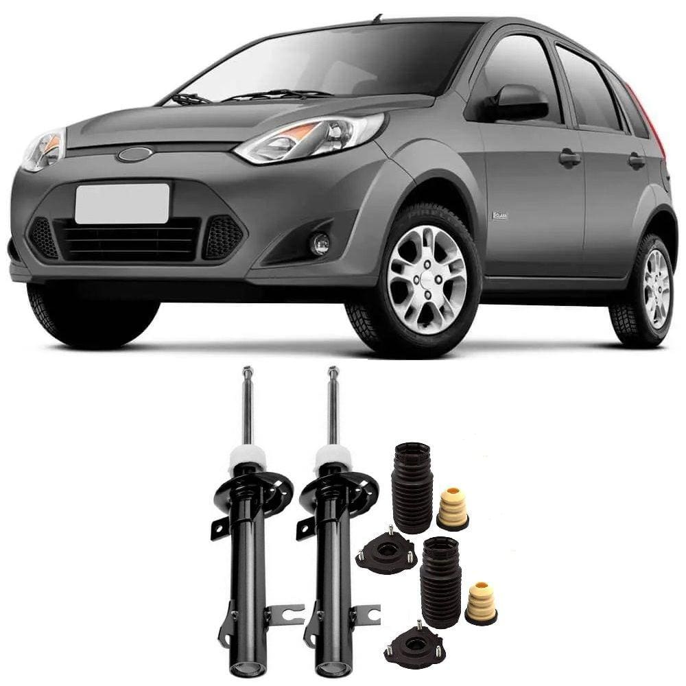 Amortecedor + Kit Batente Ford Fiesta Dianteiro 2003 Até 2013 O Par