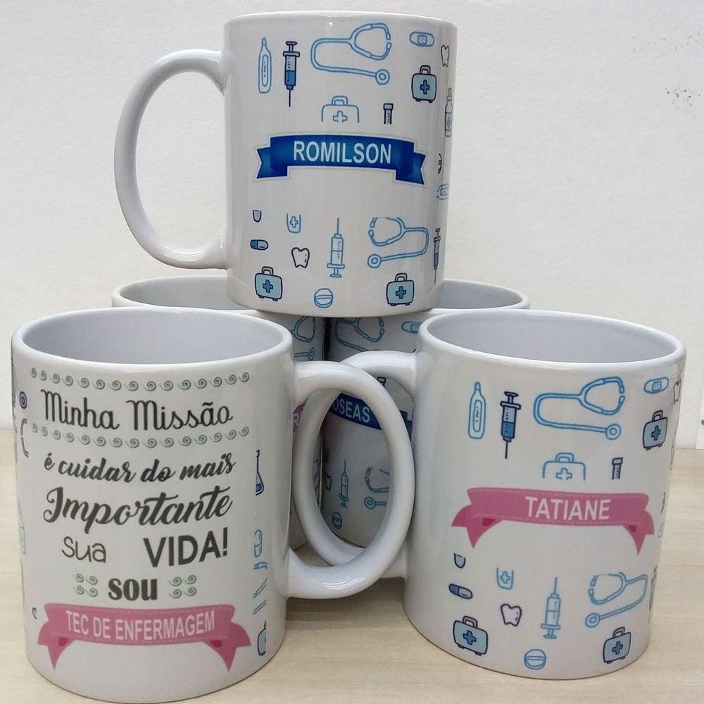 Caneca Personalizada Profissão Tec Enfermagem