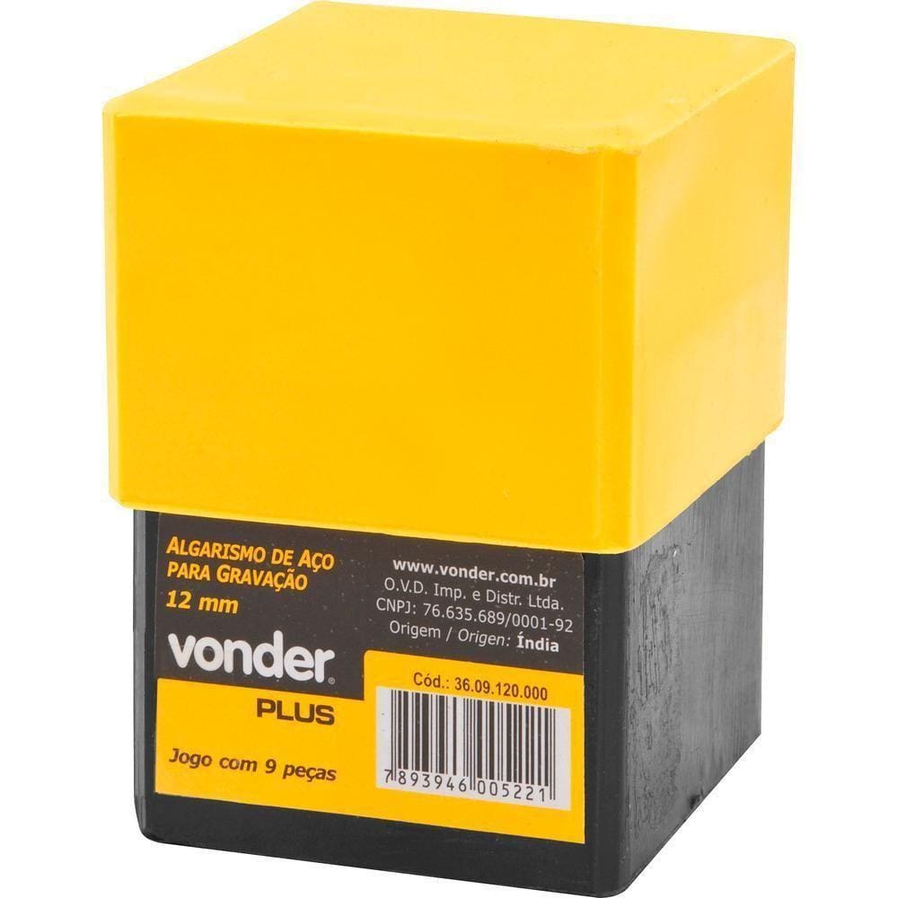 Algarismo De Aço Punção 8mm 0-9 Para Gravação - Vonder Plus