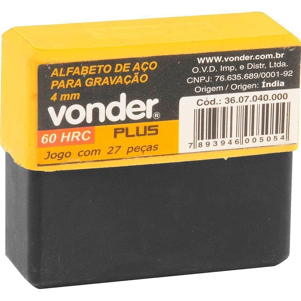 Alfabeto De Aço Punção 8mm A-z Para Gravação - Vonder Plus