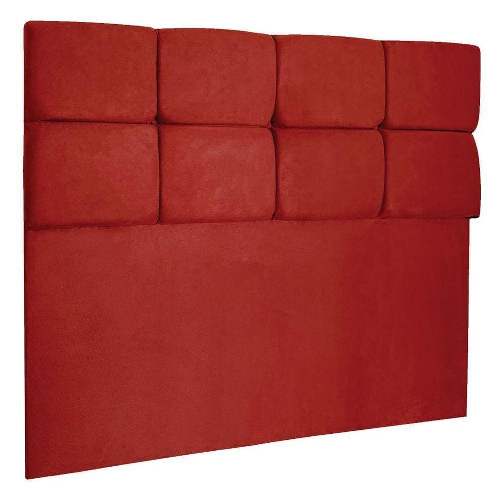 Cabeceira Solteiro 0,90m Nina Suede - Pallazio Cor Vermelho