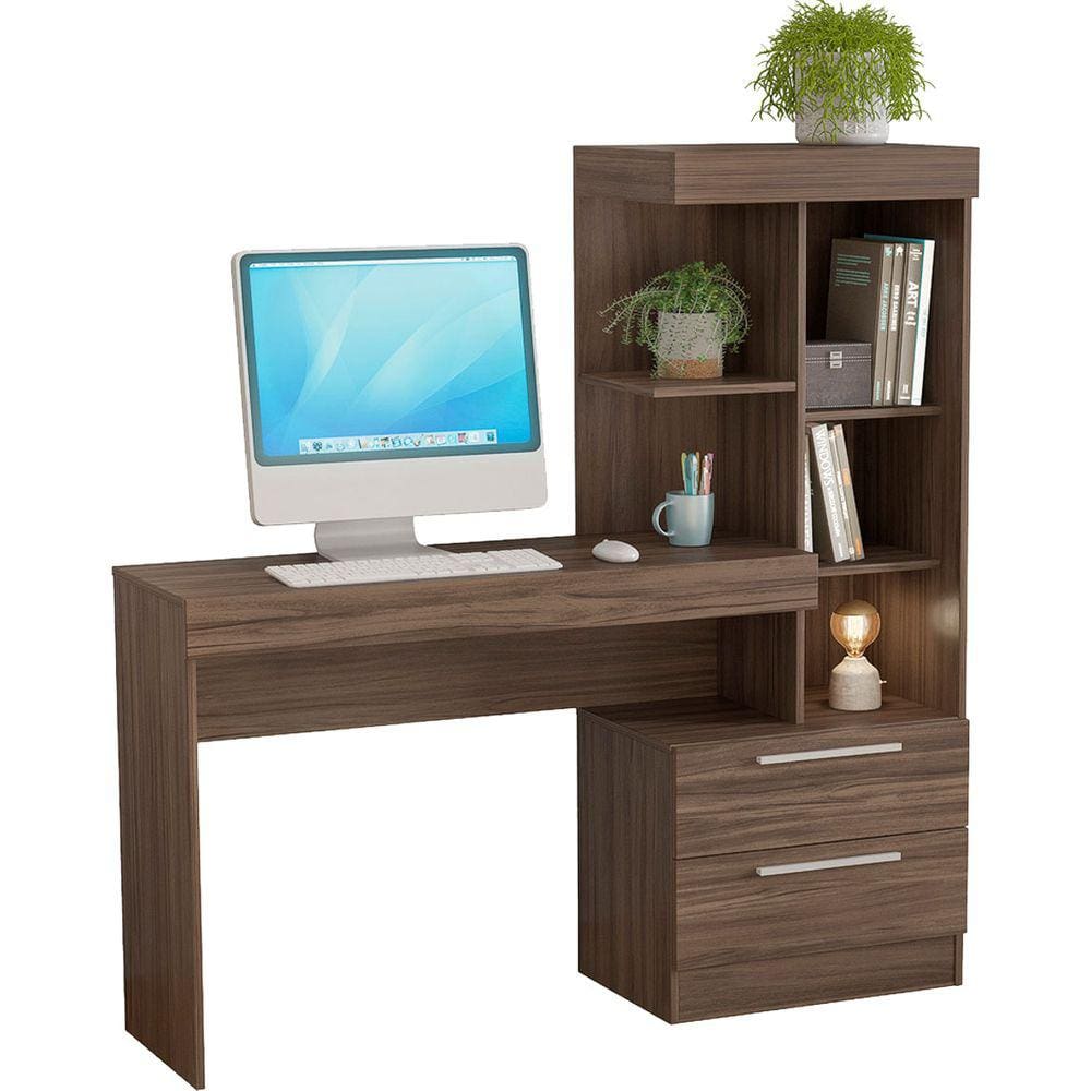Mesa para Computador Office Kokai Nogal - MoveisAqui