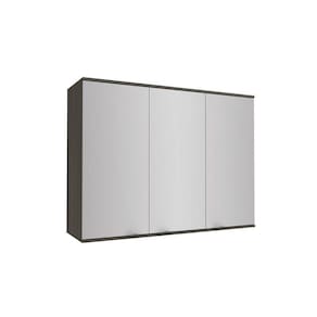 Armário Aéreo Nox 3 Portas Onix/steel 1,20m