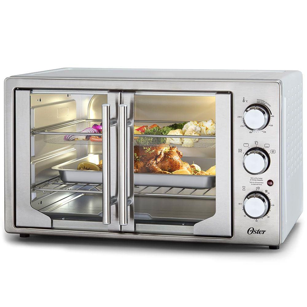 Forno e Fritadeira Sem Óleo Oster 42L French Door 2 em 1