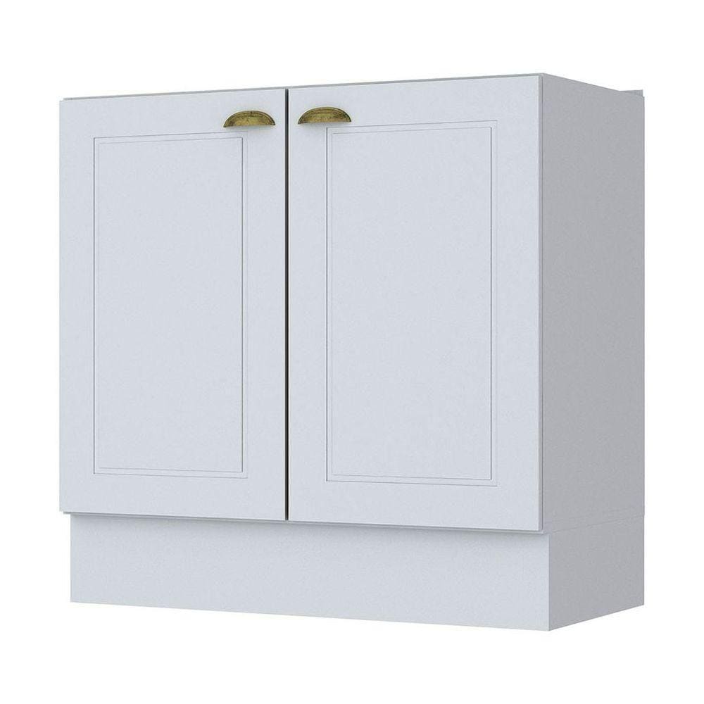 Balcão De Cozinha Henn 80Cm 2 Portas Branco