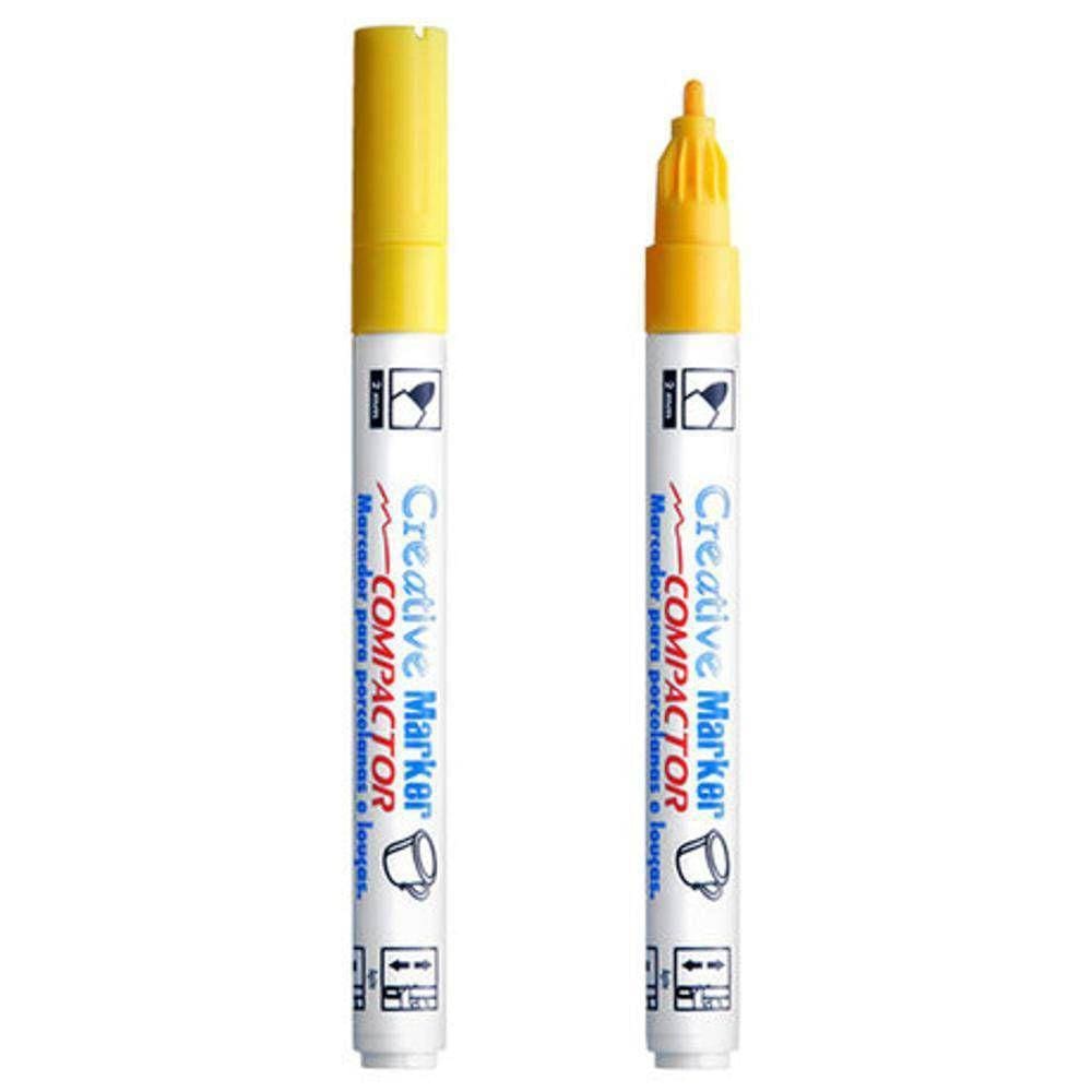 Caneta Marcador Permanente Creative Marker Amarelo - 01391