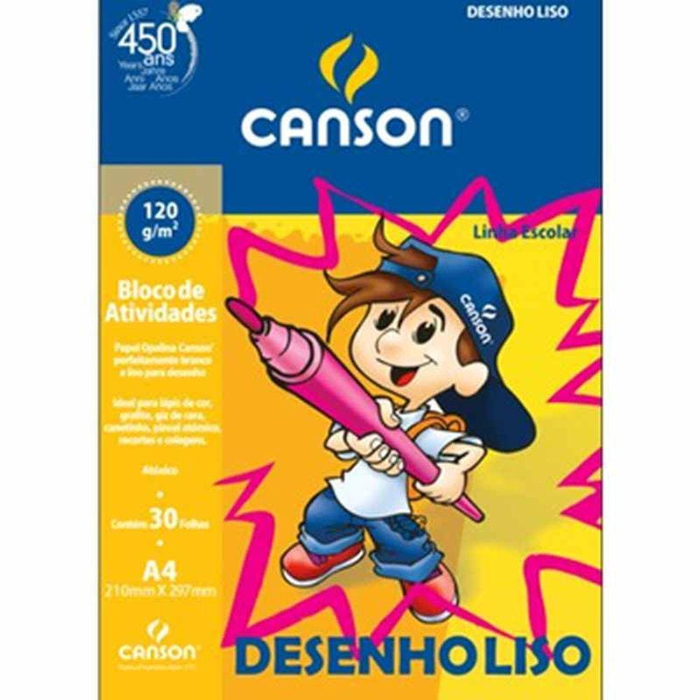 Bloco Desenho A4 120G 30 Folhas Branco - 66667093