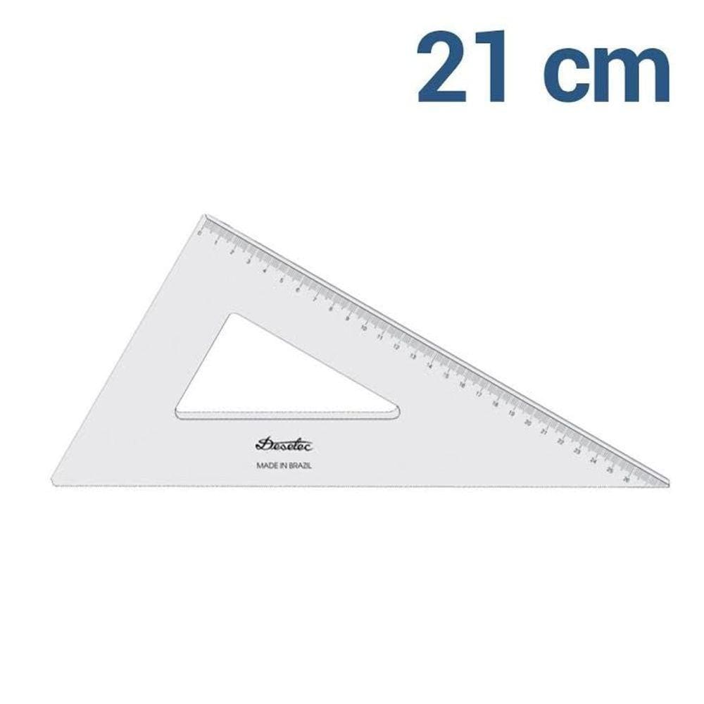 Esquadro Acrilico 21Cm 60 Com Graduacao - 1621