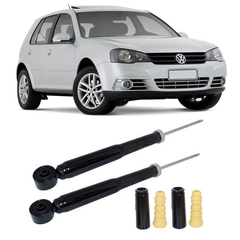 Amortecedor + Kit Batente Vw Golf Traseiro 1999 Até 2012 O Par