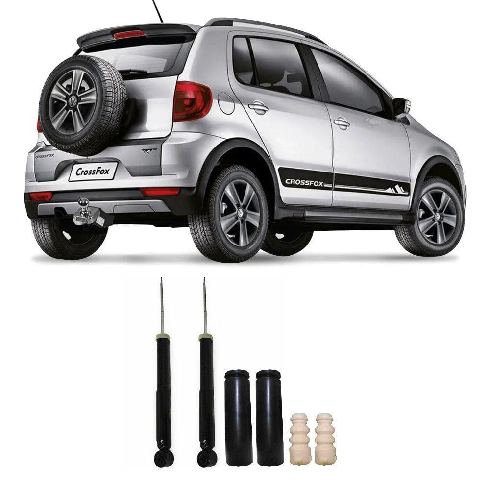 Amortecedor + Kit Batente Vw Crossfox Traseiro 2005 Até 2020 O Par