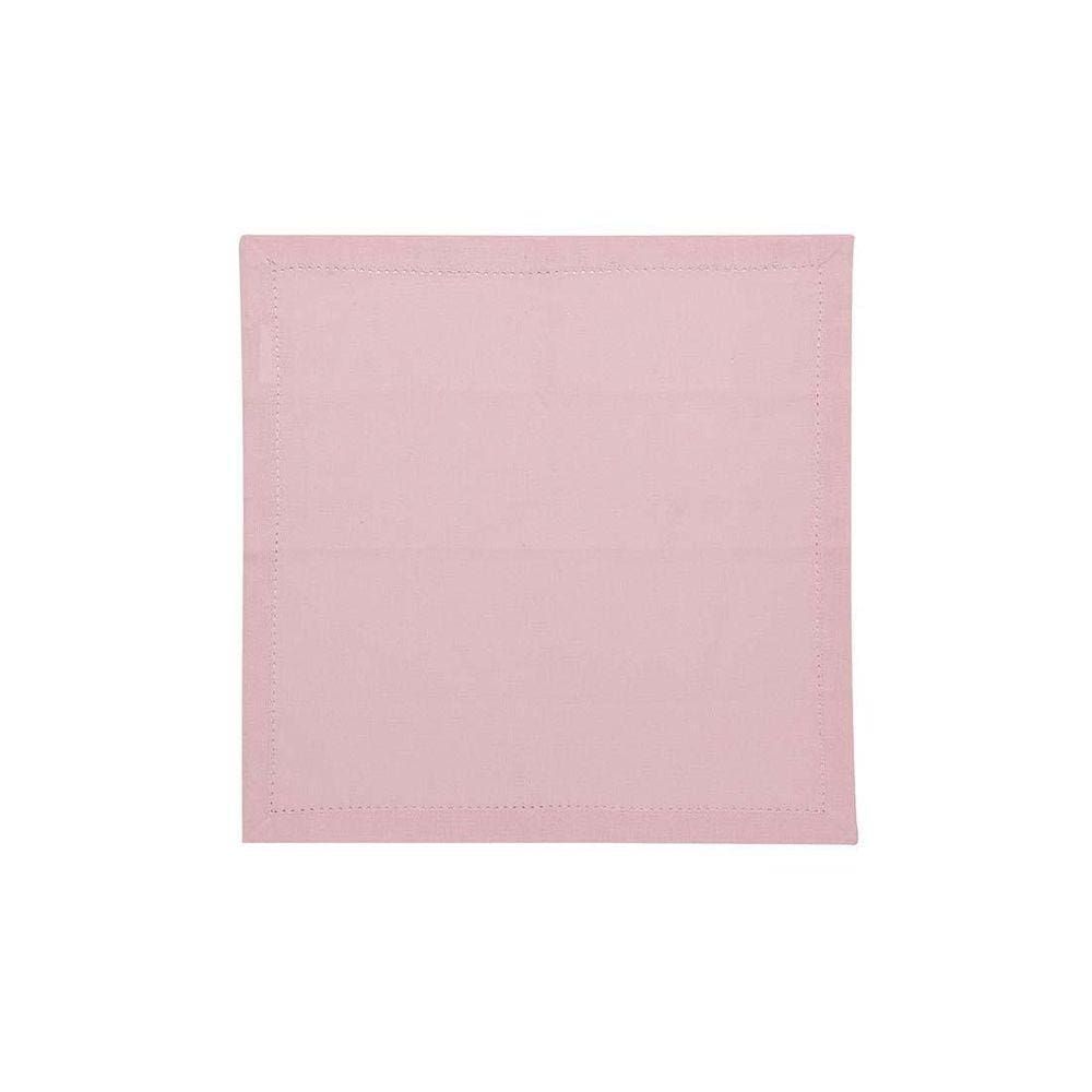 Kit Com 2 Guardanapos Ponto Ajour 100% Algodão 40X40Cm Rosa