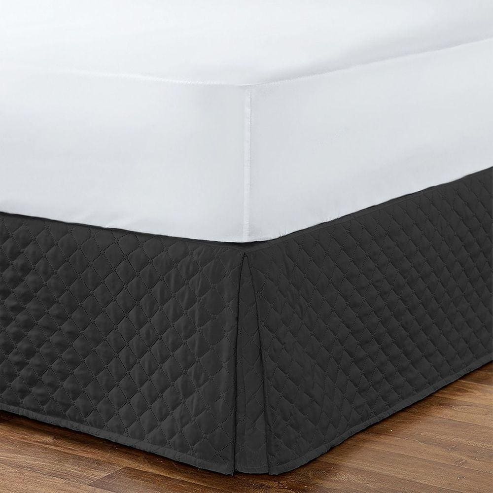 Saia Para Cama Box King Com Elástico Matelada - Preto