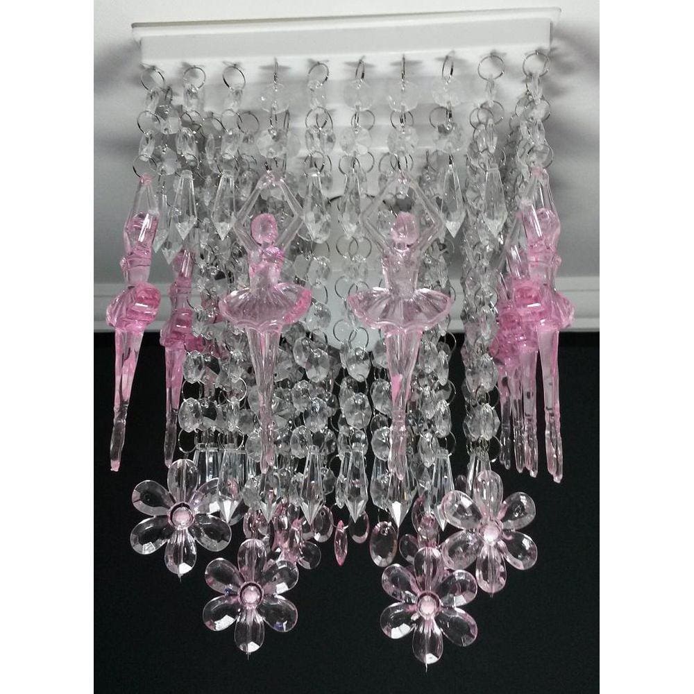 Lustre De Cristal Acrílico Bailarinas Flores Infantil