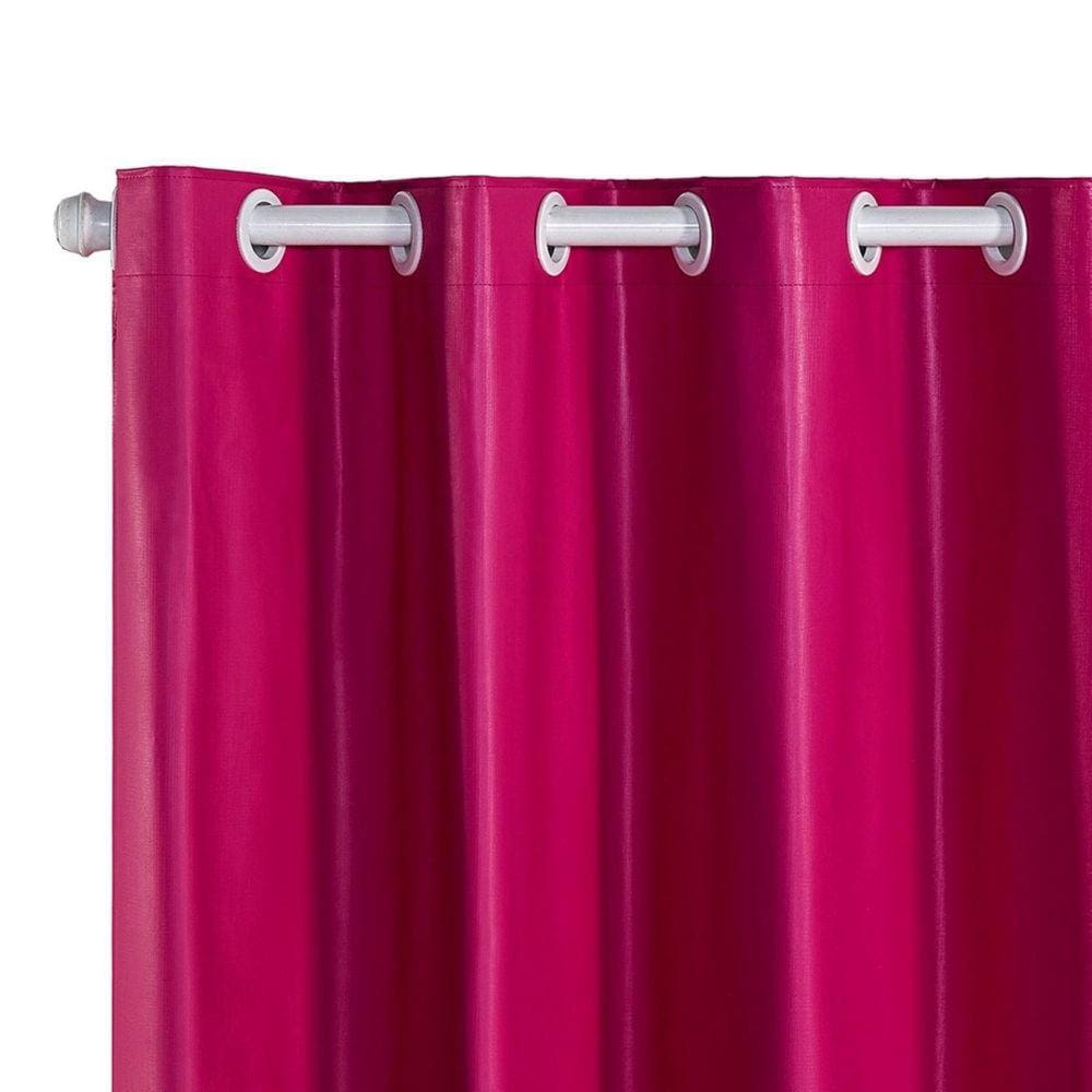 Cortina 2,20m X 1,30m Sala Quarto Blackout 100% Corta Luz PVC - Pink