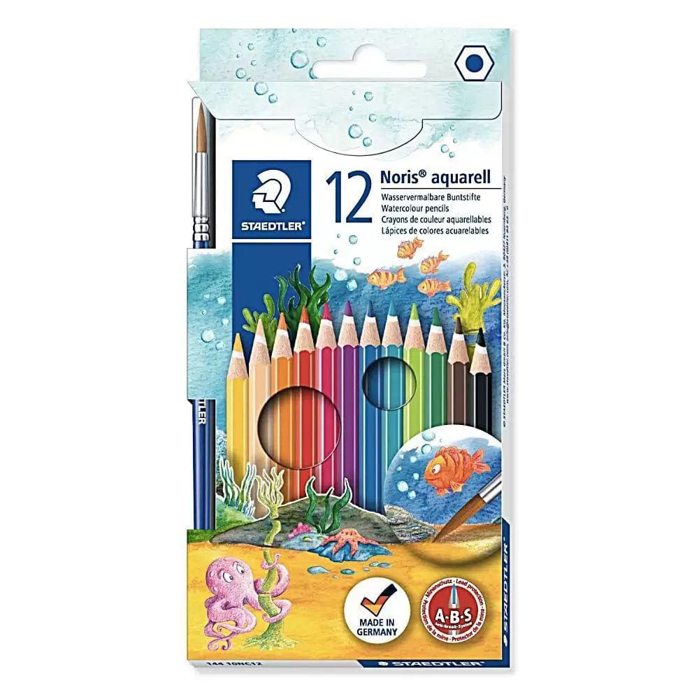 Estojo Lápis de Cor Aquarelável Noris Staedtler Com 12 Cores + Pincel