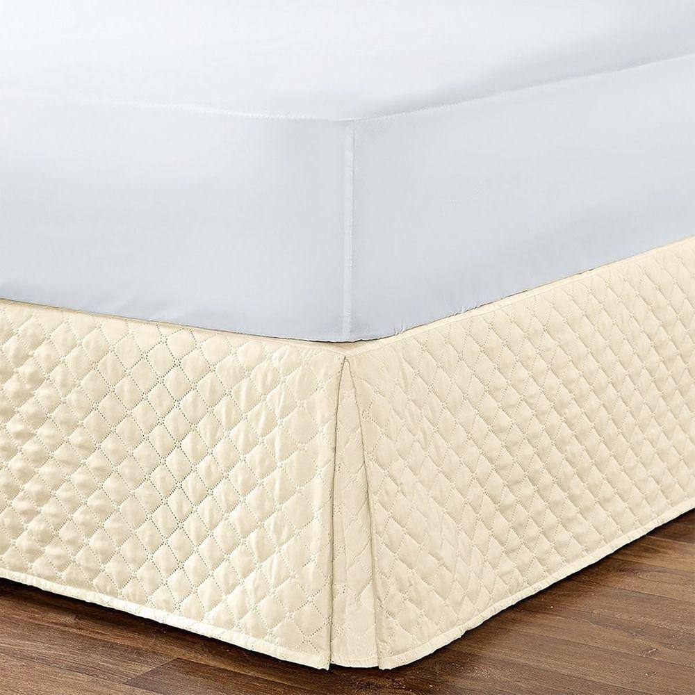 Saia Para Cama Box Casal Com Elástico Matelada - Palha