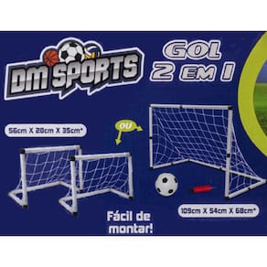 Mini Gol Trave 2 em 1 Jogo de Futebol Brinquedo Infantil Bola Esporte