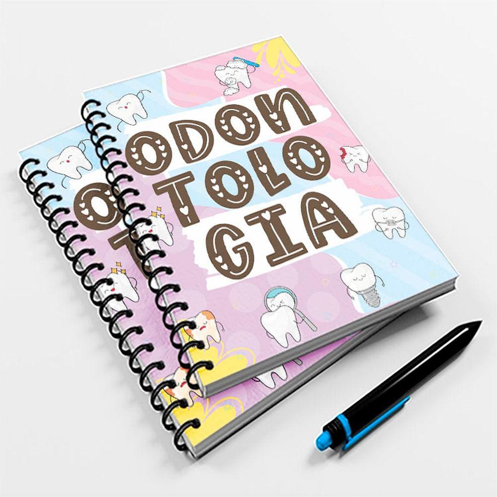 Caderno Universitário Color 96fls Profissão Odontologia