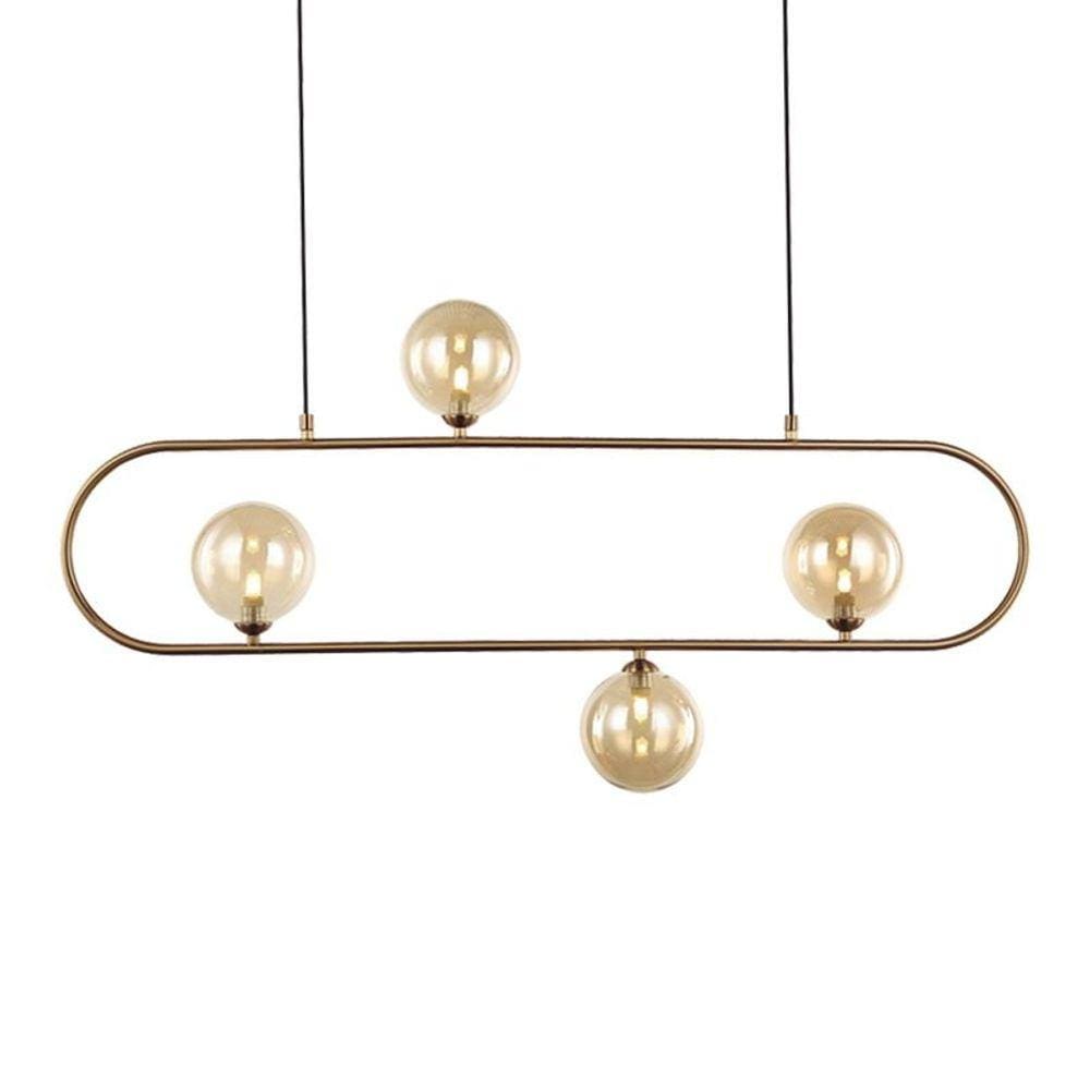 Lustre Pendente Quality Cadre 1329 G9 Bivolt Bronze / Champagne