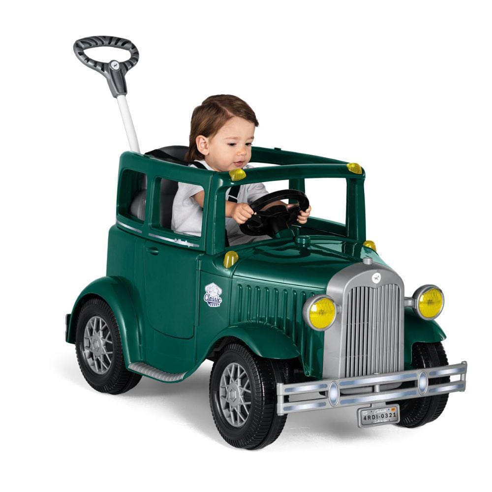 Carrinho de Passeio ou Pedal Infantil Com Empurrador Calhambek - Calesita Verde