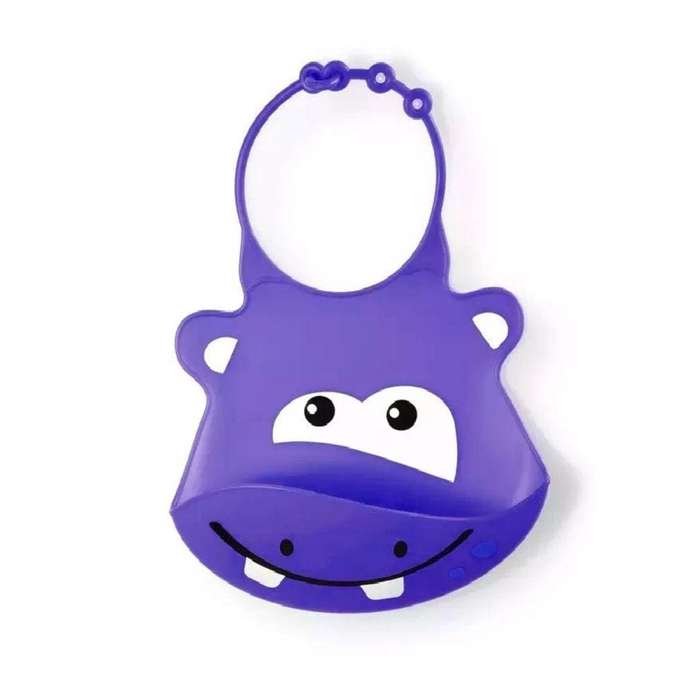 Babador De Silicone Silybib Hipopotamo BB044 Multikids