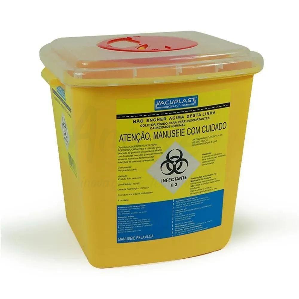 Coletor Rígido 7 Litros Para Perfurocortante Nr32