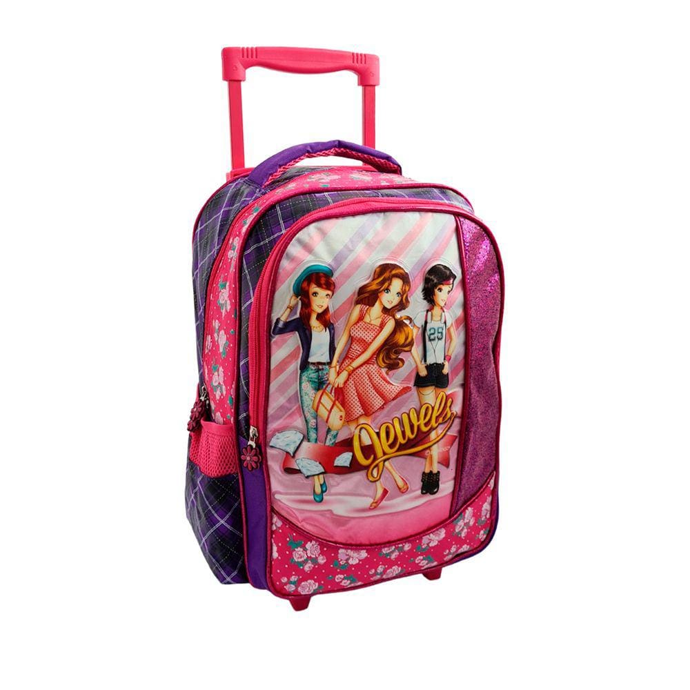 Mochila 2 Rodinhas Escolar Infantil Jewels - Chenson