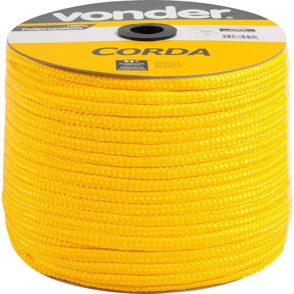 Corda Multifilamento Trançada 8Mm 258M Amarela Carretel - Vo