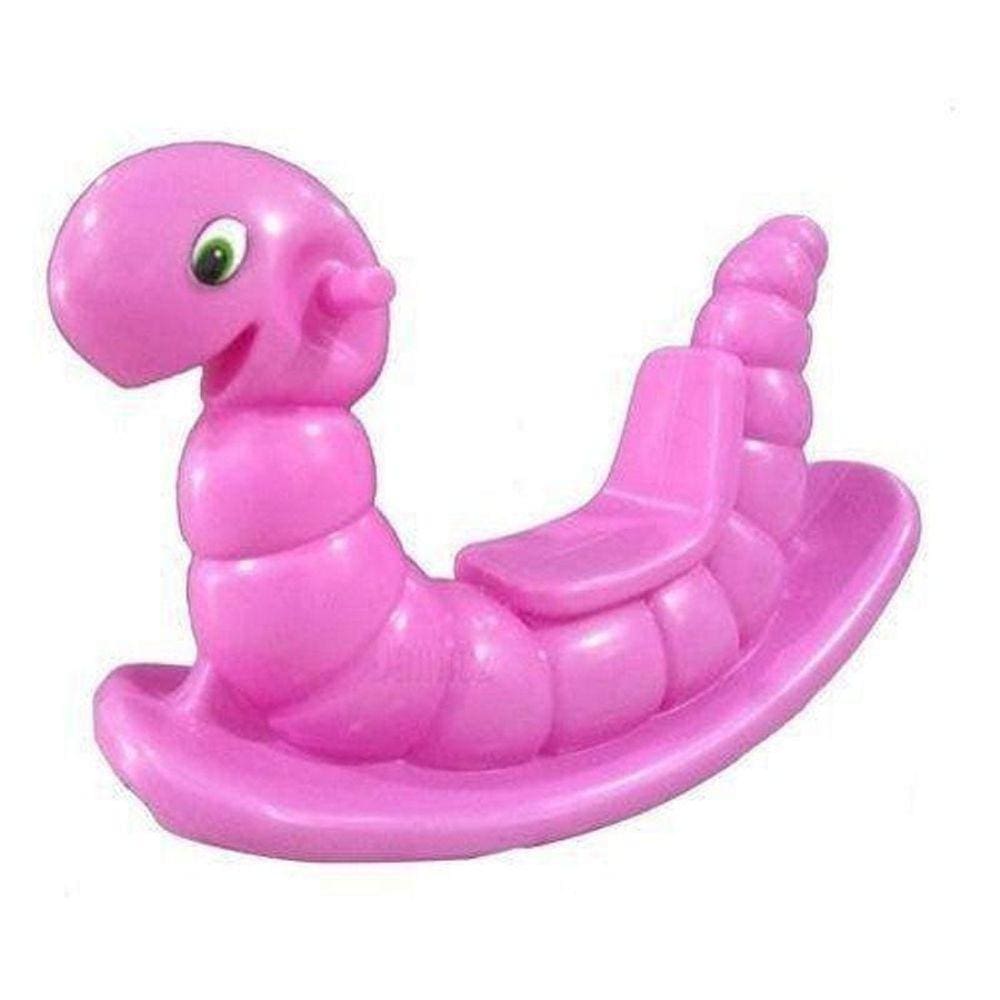 Gangorra Infantil Minhoquinha Nhoca Rosa de Brinquedo
