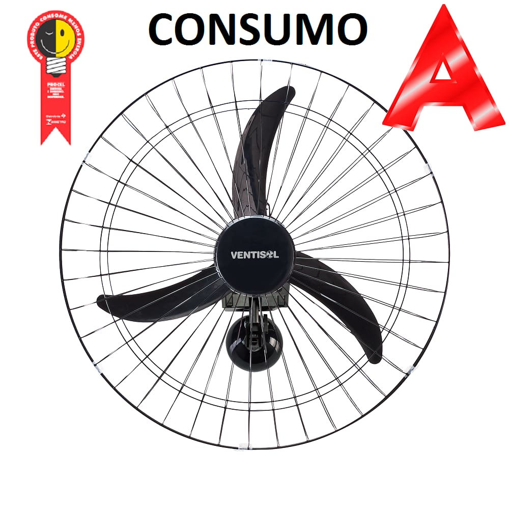 Ventilador Parede Oscilante 60cm "Selo Procel" A Ventisol