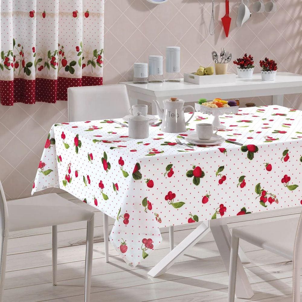 Toalha de Mesa Quadrada 4 Lugares - Iolanda - Döhler Clean