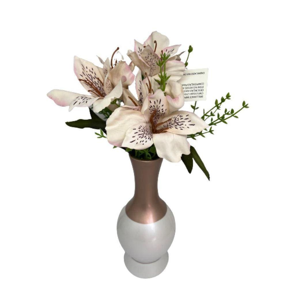 Vaso centro de mesa garrafa na cor cobre decorativo moderno