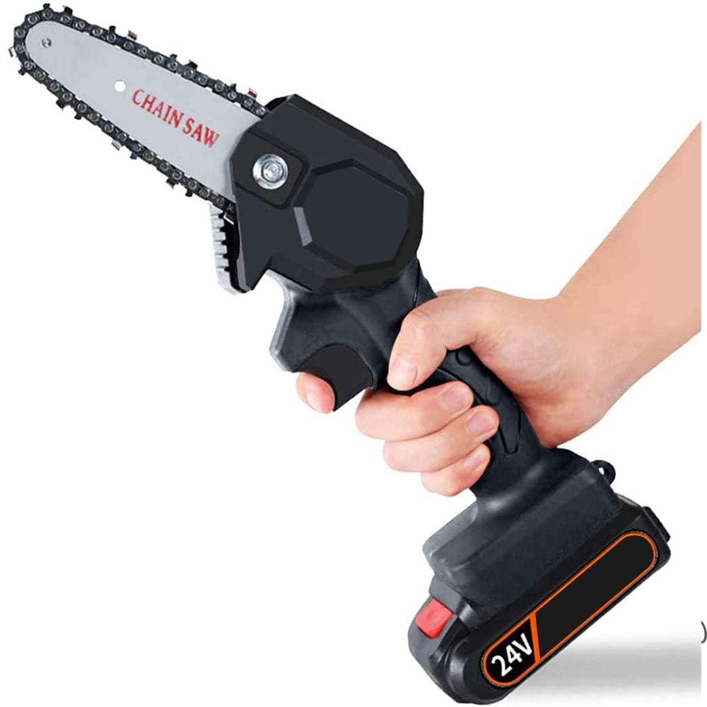 Mini Serra Eletrica Motossera De Mao 600W Corte Rapido Madeira Arvore Galhos Eficiente Jardim Domestico Bambu Jardinagem Carpintaria
