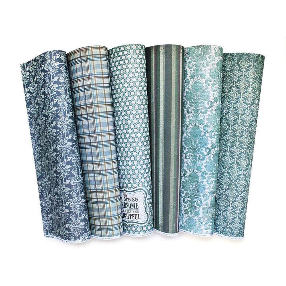 Papel Com Estampa Tex Papel Coleção Shades Of Blue Ref C53