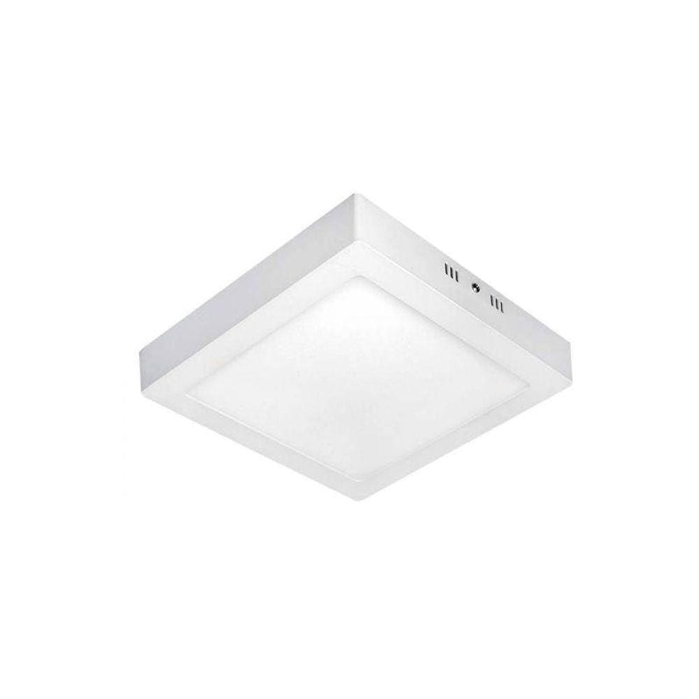 Luminária Plafon Led 18W Sobrepor Quadrado Branco Frio