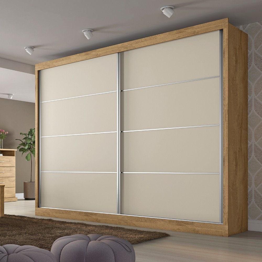 Guarda Roupa Casal 2 Portas 4 Gavetas Verona Plus Flex Color em MDF Made Marcs