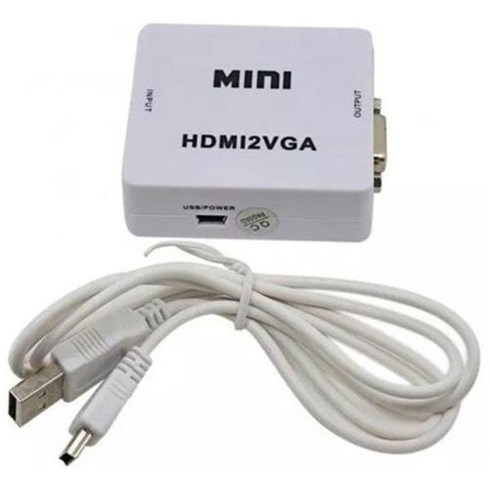 Adaptador Conversor De Hdmi Para Vga Saida De Audio Cabo P2