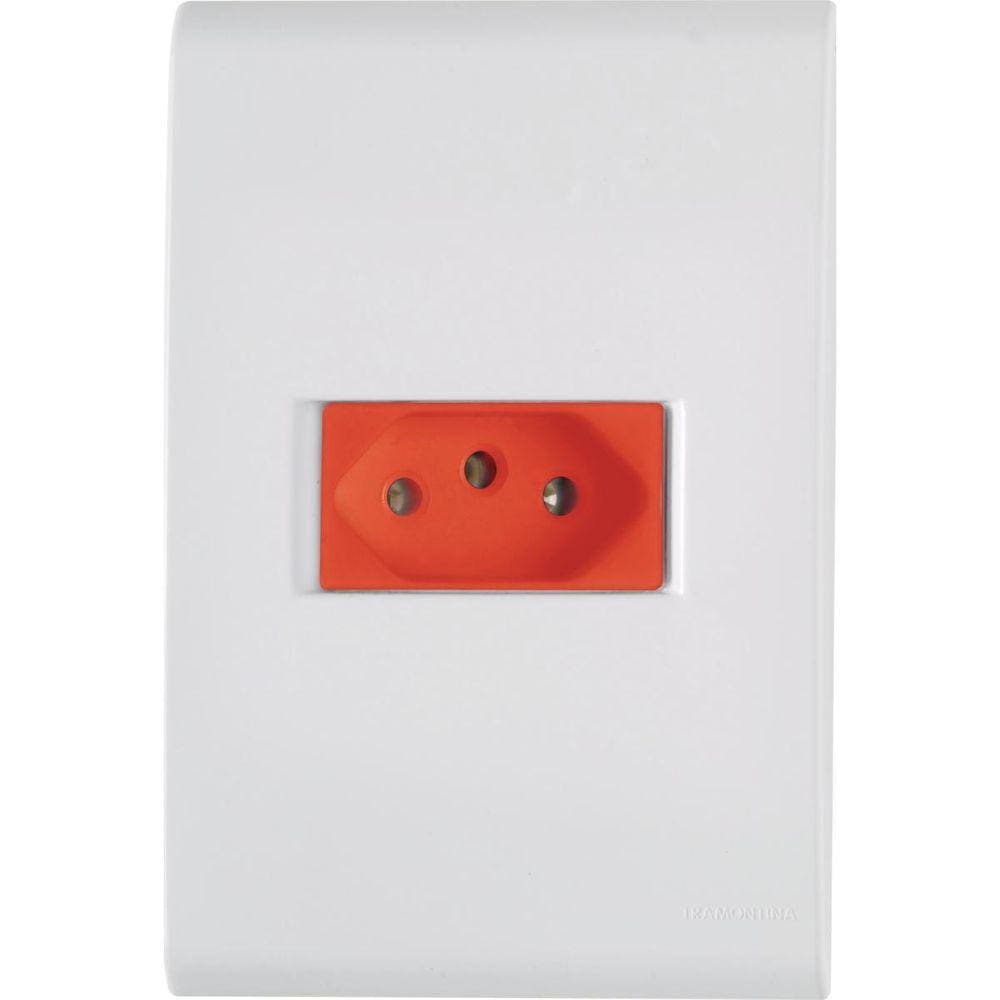 Conjunto 1 Tomada 2P+T 20A/250V Vermelha Liz - Tramontina