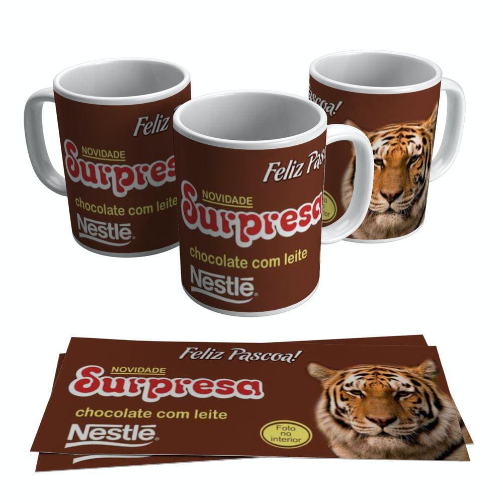 Caneca Páscoa Chocolate Surpresa Barra 325ml