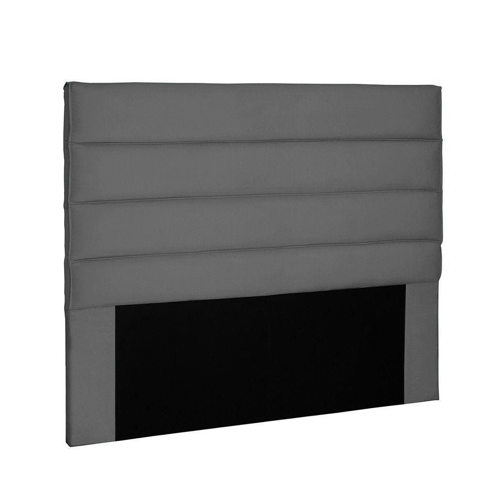 Cabeceira Para Cama Box King 195cm Suede Cinza
