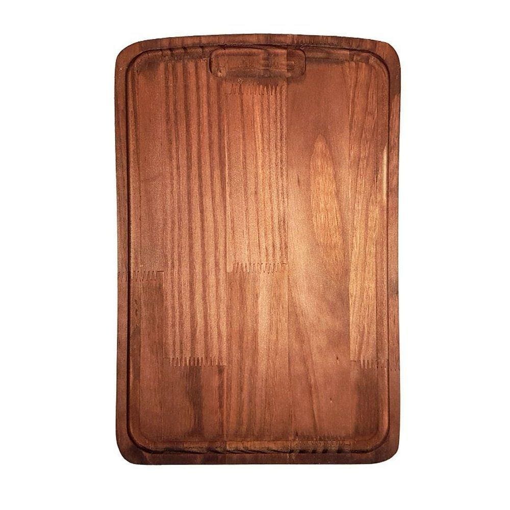 Tabua de Carne Corte Madeira Rustica Para Churrasco Cozinha