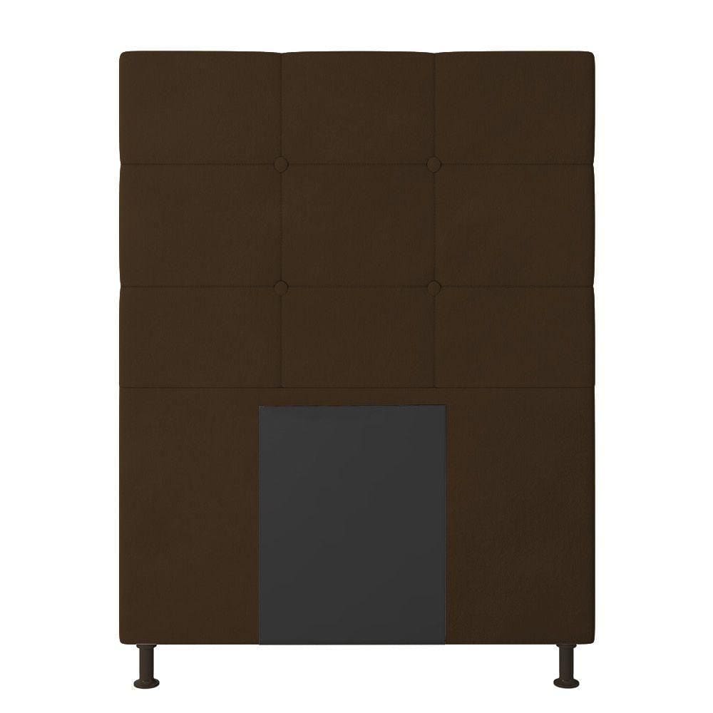 Cabeceira Cama Box Solteiro 90cm Suede Marrom