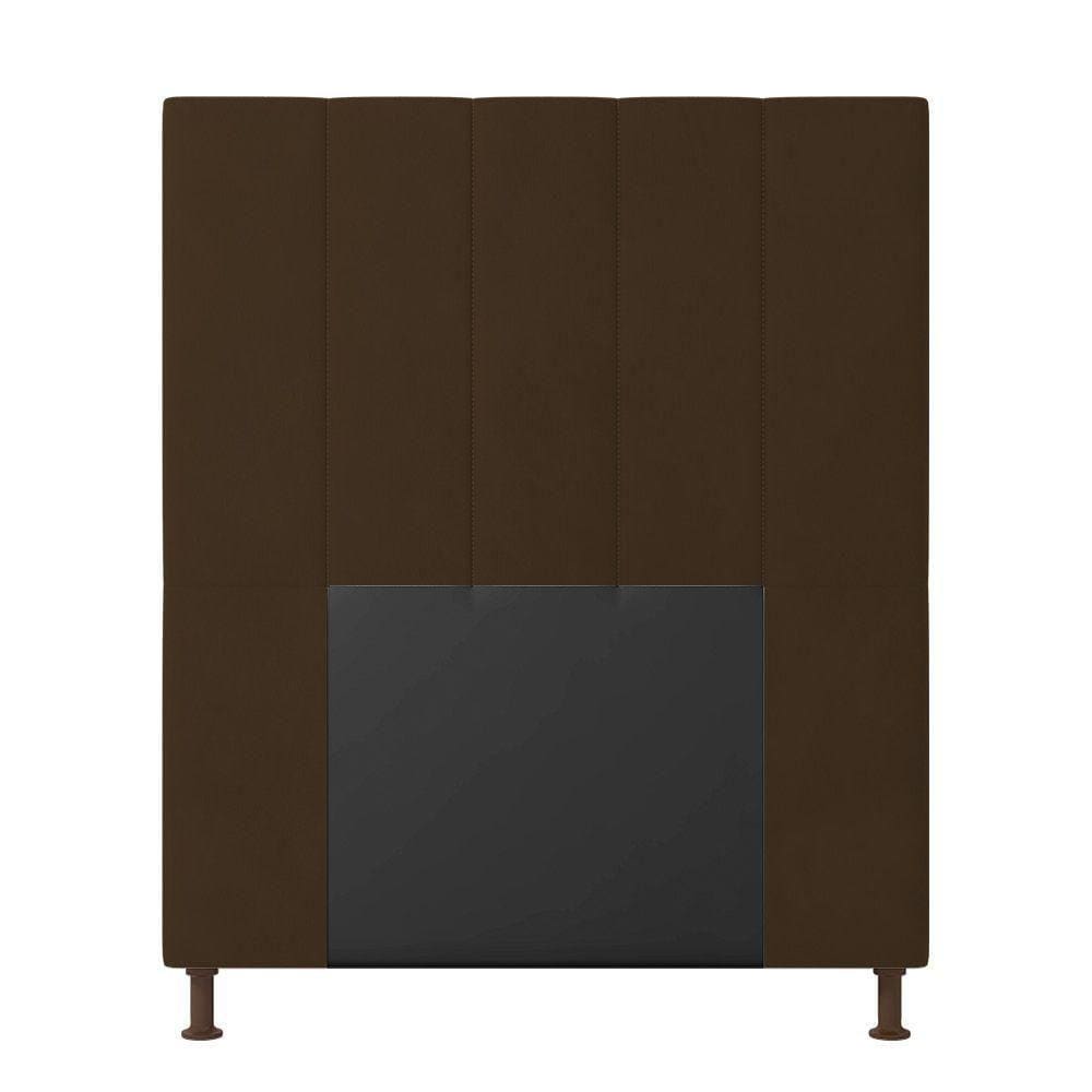 Cabeceira Cama Box Solteiro 90cm Suede Marrom