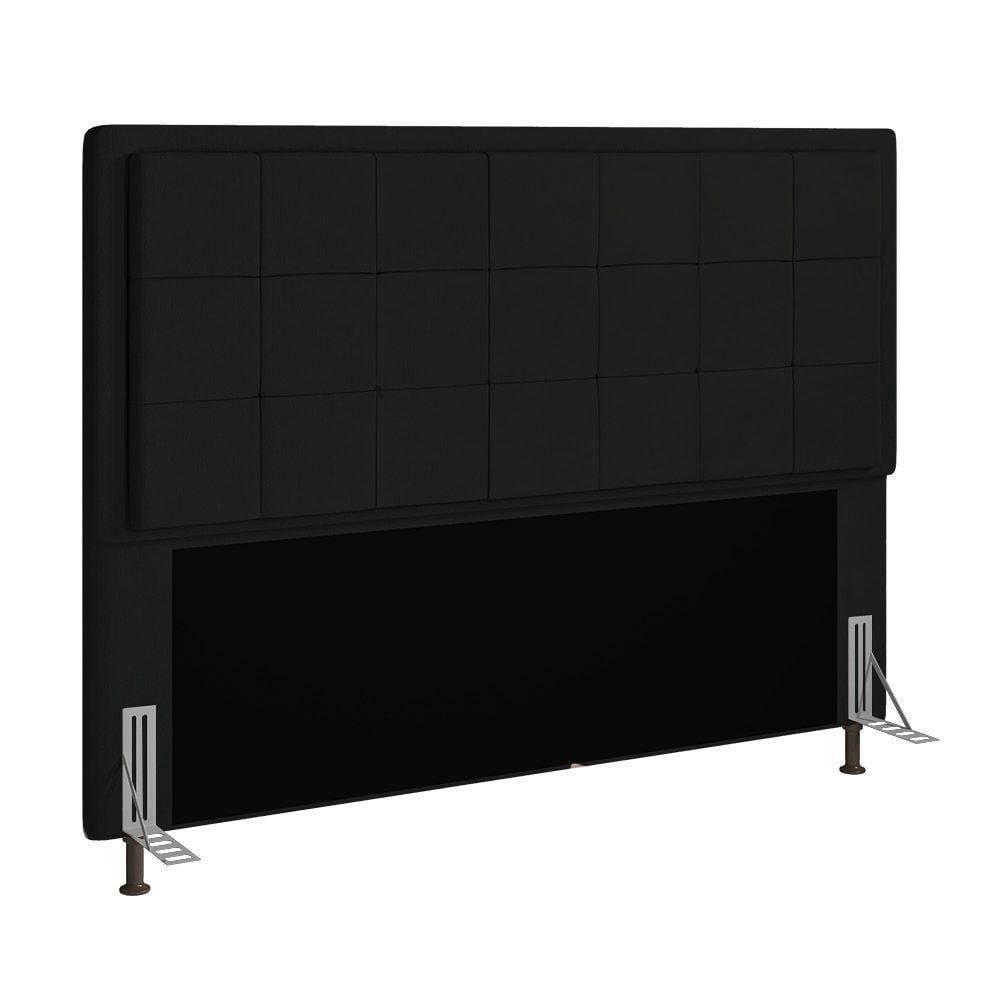Cabeceira Onix Cama Box Queen 160cm Suede Preto