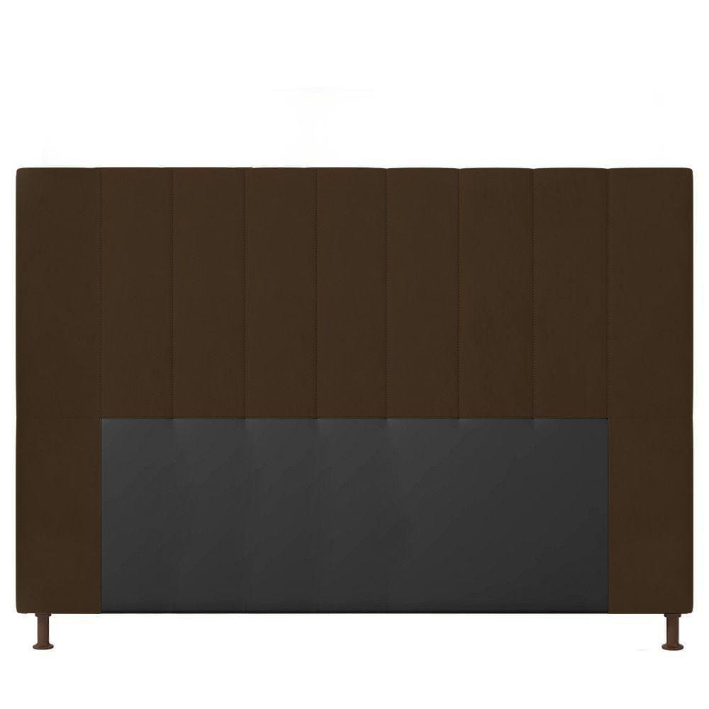 Cabeceira Cama Box Queen 160cm Suede Marrom